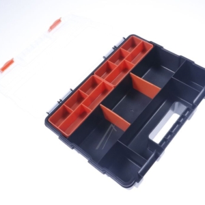 18416 SORTIMENTSBOX MIT 21 FÄCHERN 290 X 220 X 60 MM ORANGE /  SCHWARZ